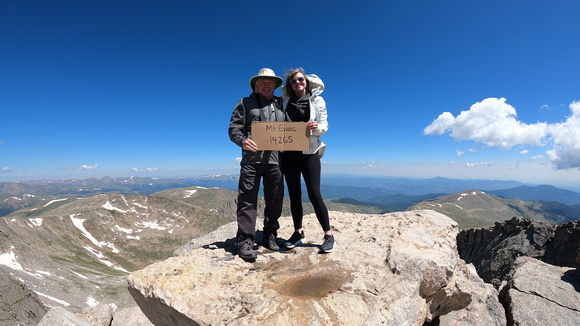 John and Julie Anna at Mount Evans Summit