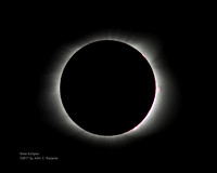 2017 Total Solar Eclipse -Red prominence plasmas & corona