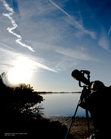 Photographing a rocket launch from Mosquitto Lagoon