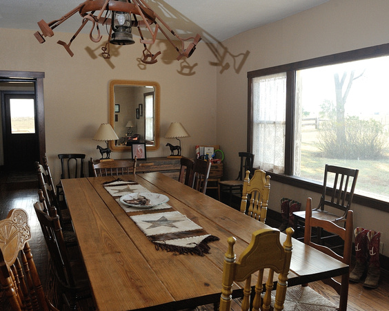 The dinning room  at the Arrington house